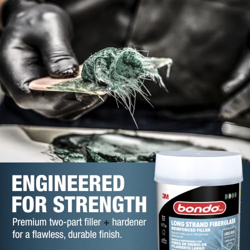 Image of Bondo Bondo-Hair Long Strand Fiberglass Reinforced Filler, 00762, 1 Quart (Pack of 2)