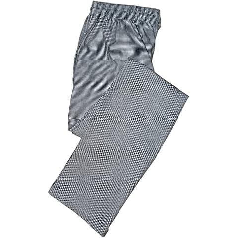 Pegasus Textiles | Black & White Hounds Chef Trousers Regular Fit - Large Cover