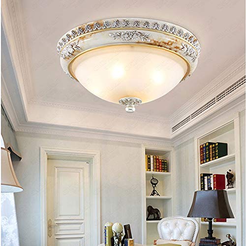 Lámpara de techo de vidrio ardiente shade con tres luces interiores E26 4