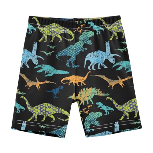 JHKKU Girls Dinosaurs Shorts Cotton Cartwheel Bike Kids Biker Under Dress Dance Short Girl Clothes 6T