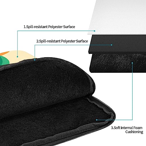 Cartoon Turtle Back Bamboo Laptop Sleeve Case 15 Inch Suitable For Notebook Computer Tablet Traveling Carrying Simple Case3