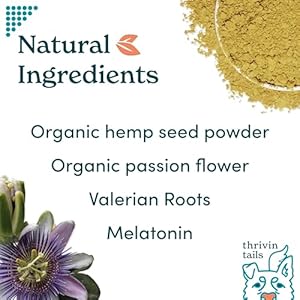 Thrivin Tails- Dog Calming Chews- Dog Anxiety Relief- Dog Calming Treats- Melatonin for Dogs-Separation Anxiety Relief for Dogs- Dog Calming Treats,