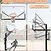 DEFULION 72 Inch Inground Basketball Hoop with Tempered Glass Backboard and 7.2 inch Square Pole Adjust Height from 5.4 Ft to 10 Ft with 3.8 Ft - 4.4 Ft Overhang for All Levels of Play