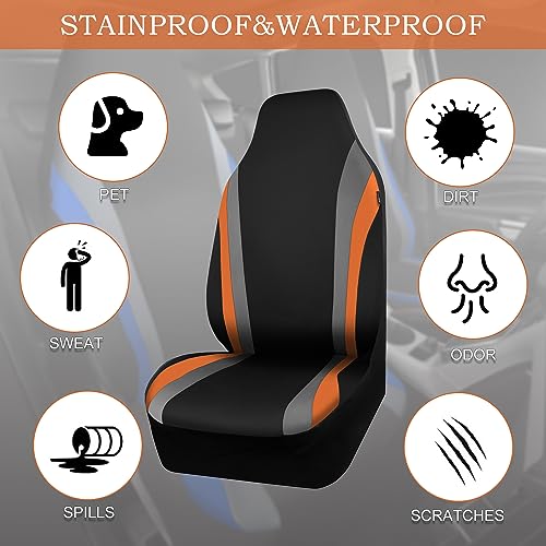 Image of CAR PASS Line Rider Neoprene Waterproof Car Seat Cover Full Set Universal Fit