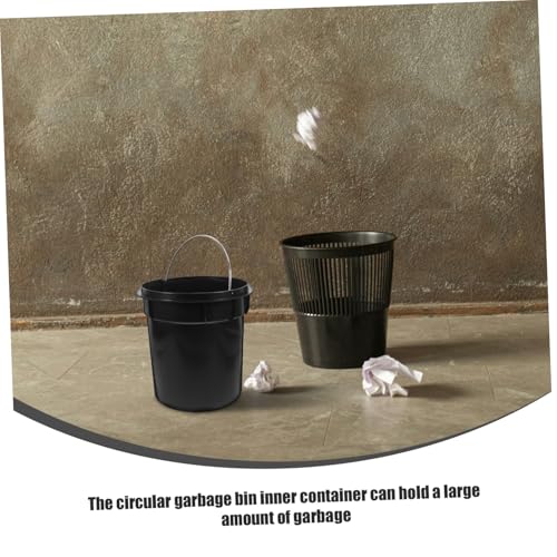 Bote de basura portátil de plástico 5L OUNONA miniatura 4