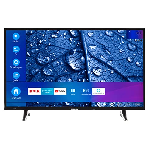 MEDION P13938 97.9 cm (39 インチ) HD テレビ (スマート TV、HDR、Netflix、プライム ビデオ、WiFi、PVR、DTS サウンド、Bluetooth、HD トリプル チューナー、Ci+)