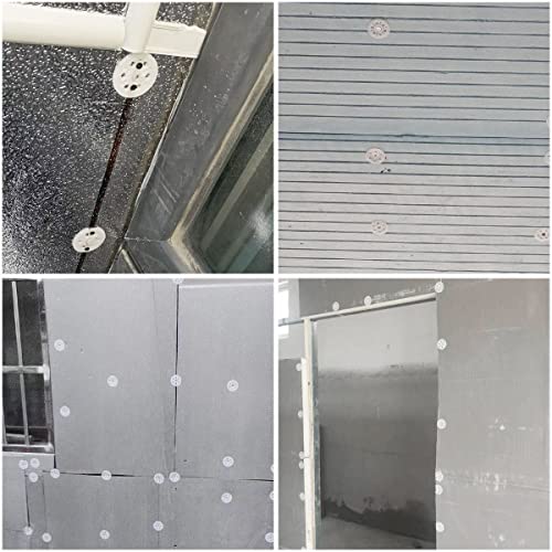 Itrolle 100Pcs Polypropylene Washers, Load Spreading Plastic Washers, Rigid Foam Insulation Panels And Sheets, White #TOP4