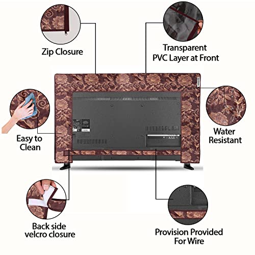 Image of Transparent LCD /LED T.V Protector Cover with Zipper Enclosure for 32 Inch Suitable for All Major Brand & Model (Color Brown, Size-29x3x19 Inches)