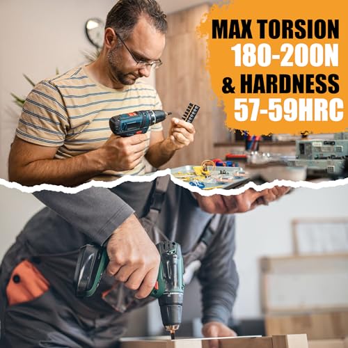 Image of MulWark 14-Piece Security Torx Bit Set - T5-T40 Star Bits Set, 1'' S2 Steel Tamper-Resistant Bits with Magnetic Bit Holder, 1 /4 inch Hex Shank - Christmas Gift, Holiday Tool Set, Xmas Stocking Stuffer