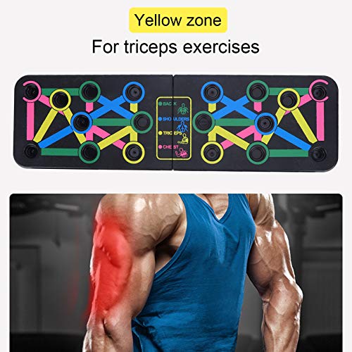 Ejoyous Push Up Rack Board, Push Up Board Pliable Multifonction Home Training Fitness Equipment Push Up Board Push Up Board Support pour Home Fitness Training Gym Exercise Stand – Image 5
