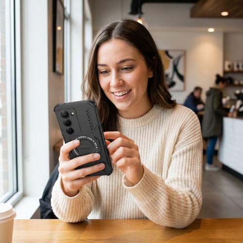 Image of ShieldTech Back Cover Case for Redmi 15 5G | 360 Protection Mobile Phone Case Mag-Safe | Camera Protection | Back Cover for Redmi15 5G / Redmi 15 5+G - Black TPU+PC
