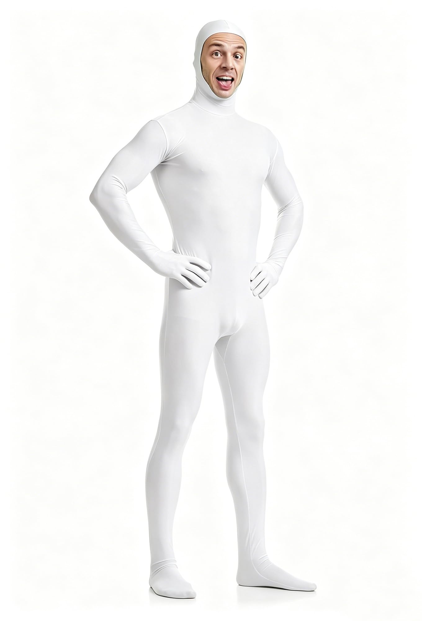 VSVO Spandex Open Face Full Bodysuit Zentai Suit for Adults and Kids