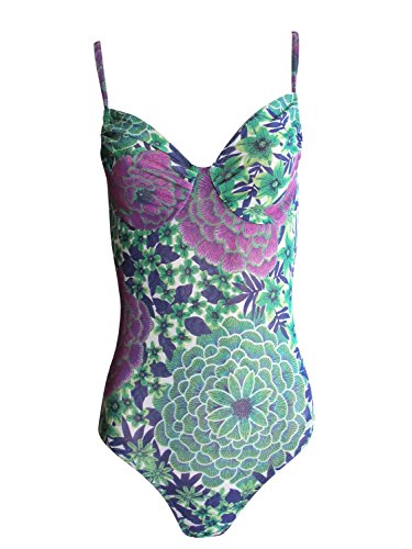 Maillot de bain une pièce vert Solar fleuri 40 pour nager cet été