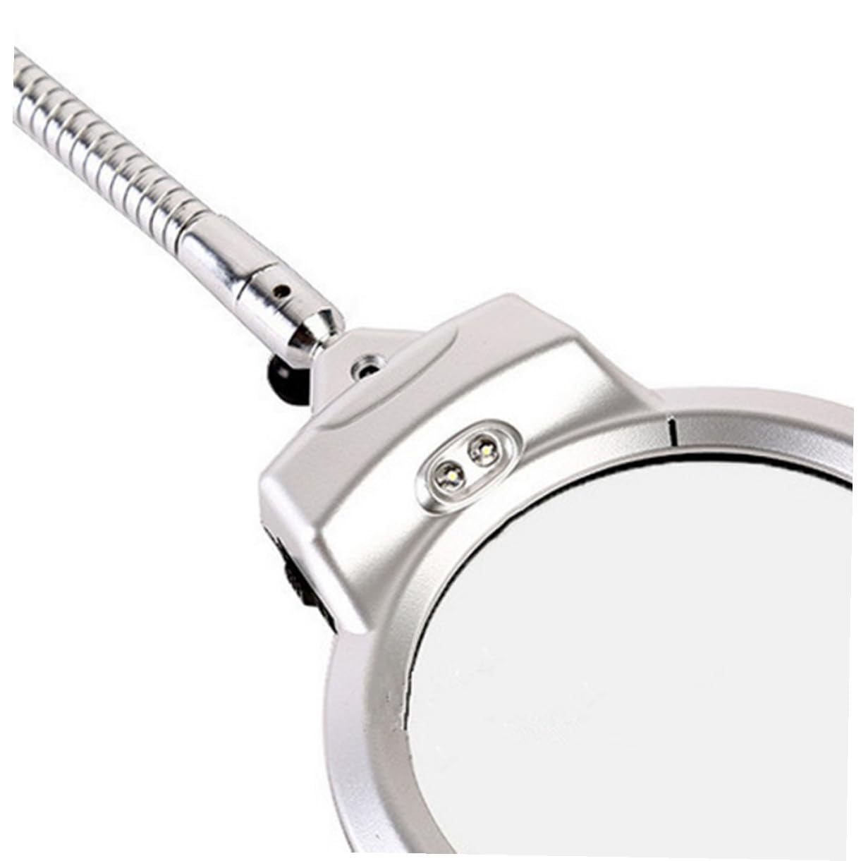 LED Lupe mit flexiblem Metall Schwanenhals und Clip dimmbares Licht zum Lesen für Schreibtisch batteriebetriebene Lupe Lampe zum Basteln und Reparieren im Büro und Zuhause