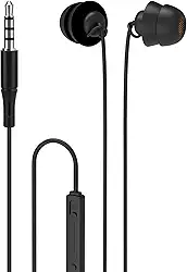 GEEKRIA Fones de ouvido para dormir, tampões de ouvido com isolamento de ruído, mini fones de ouvido ASMR confortáveis, viagens aéreas, sono lateral/leve, ruído branco com microfone e controle de