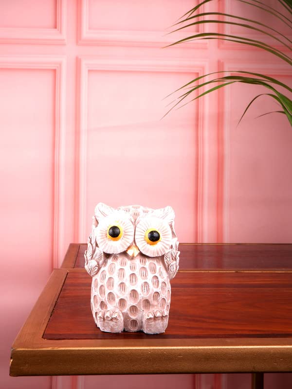 Image of THE WHITE INK DECOR Premium owl Figurine Set of Three