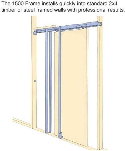 Miniatura 6 de SARTODOORS Puerta de bolsillo moderna de 36 x 80 pulgadas  Planum 0010 Ginger Ash  Marcos de molduras y tiradores de rieles  Armario interior de