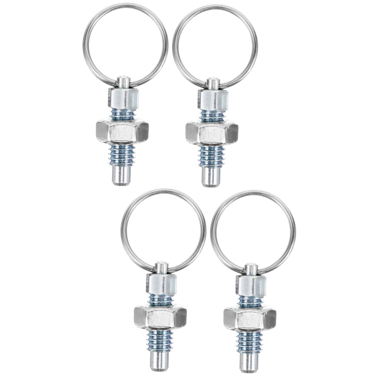 OUNONA 4pcs Retractable Spring Plungers Pull Stainless Steel Index for Accurate Positioning Compact Portable Furniture Fittings Versatile Tool for Stability Usability