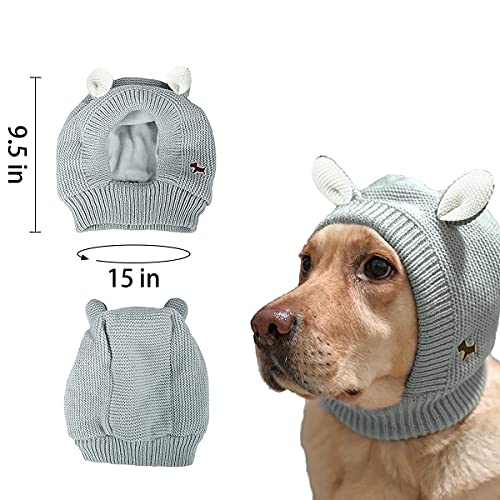 Quiet Ears for Dogs Anxiety Barking Dog Ear Covers Muffs Snood for Noise 2PCS Dog Ear Hearing Earmuffs Fireworks Protection Anti Anxiety Dog Hat for Medium to Large Dogs (Large, Purple & Grey) Quiet Ears for Dogs Anxiety Barking Dog Ear Covers Muffs Snood for Noise 2PCS Dog Ear Hearing Earmuffs Fireworks Protection Anti Anxiety Dog Hat for Medium to Large Dogs (Large, Purple & Grey)