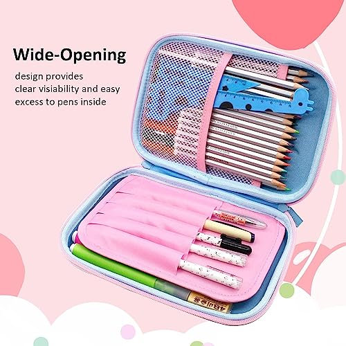 Image of 3D Unicorn Cover Large Capacity Pencil Case Compass with Compartments, School Supply Organizer for Students, Stationery Box, Cosmetic Zip Pouch Bag (1 Unit) (Hardtop Pencil Case)