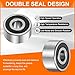 uxcell 3200-2RS/5200-2RS Double Row Sealed Angular Contact Ball Bearing, 10 x 30 x 14mm Ball Bearings for Electric Motor, Pumps, Compressor, Agricultural Machinery
