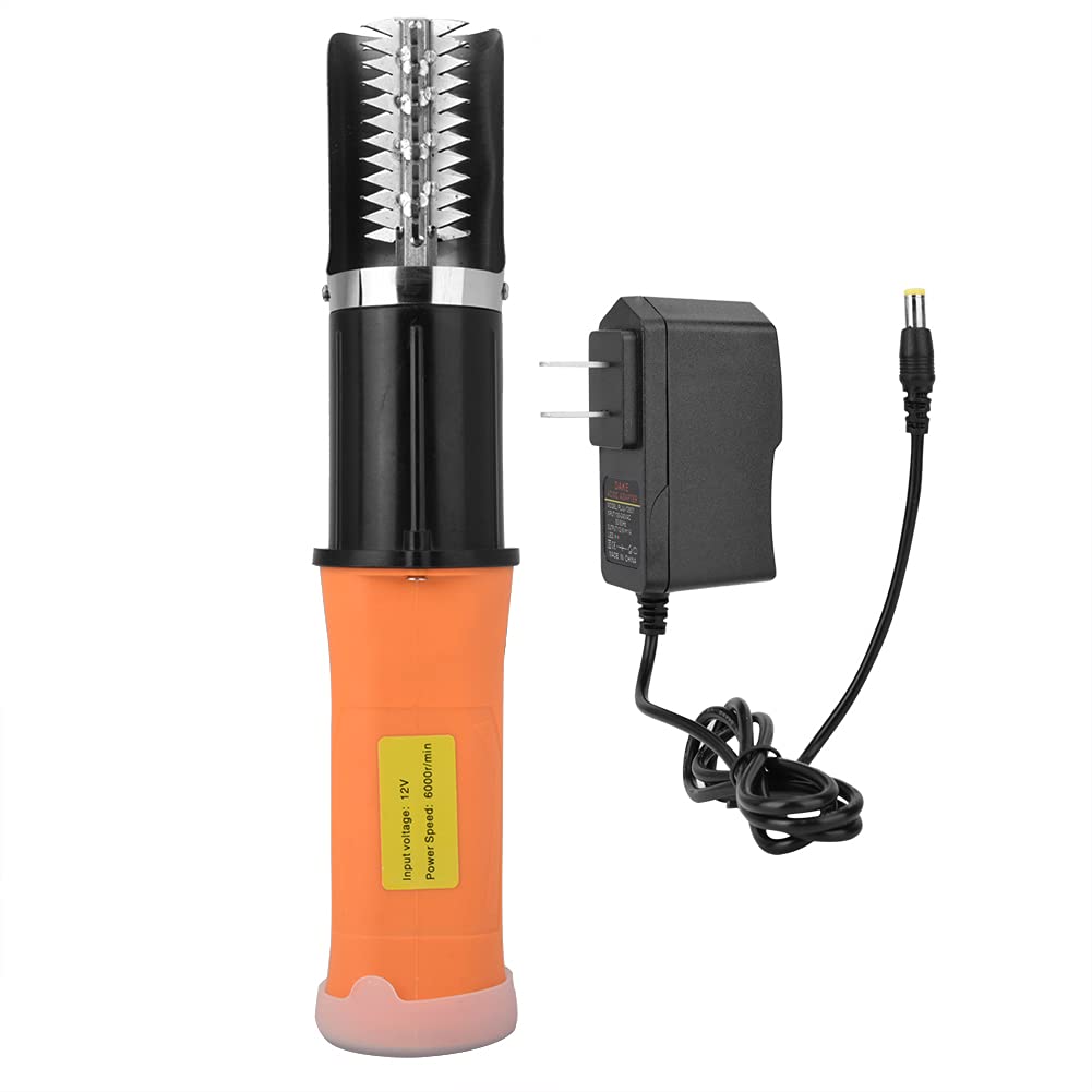 Skinner Kit Electric Fish Scaler, Waterproof Powerful Motor for Fish Scaling, Powerful Fish Scaler Scale Scraper Remover Cleaner Skinner Rechargeable Battery(European standard plug: 110v-240v)