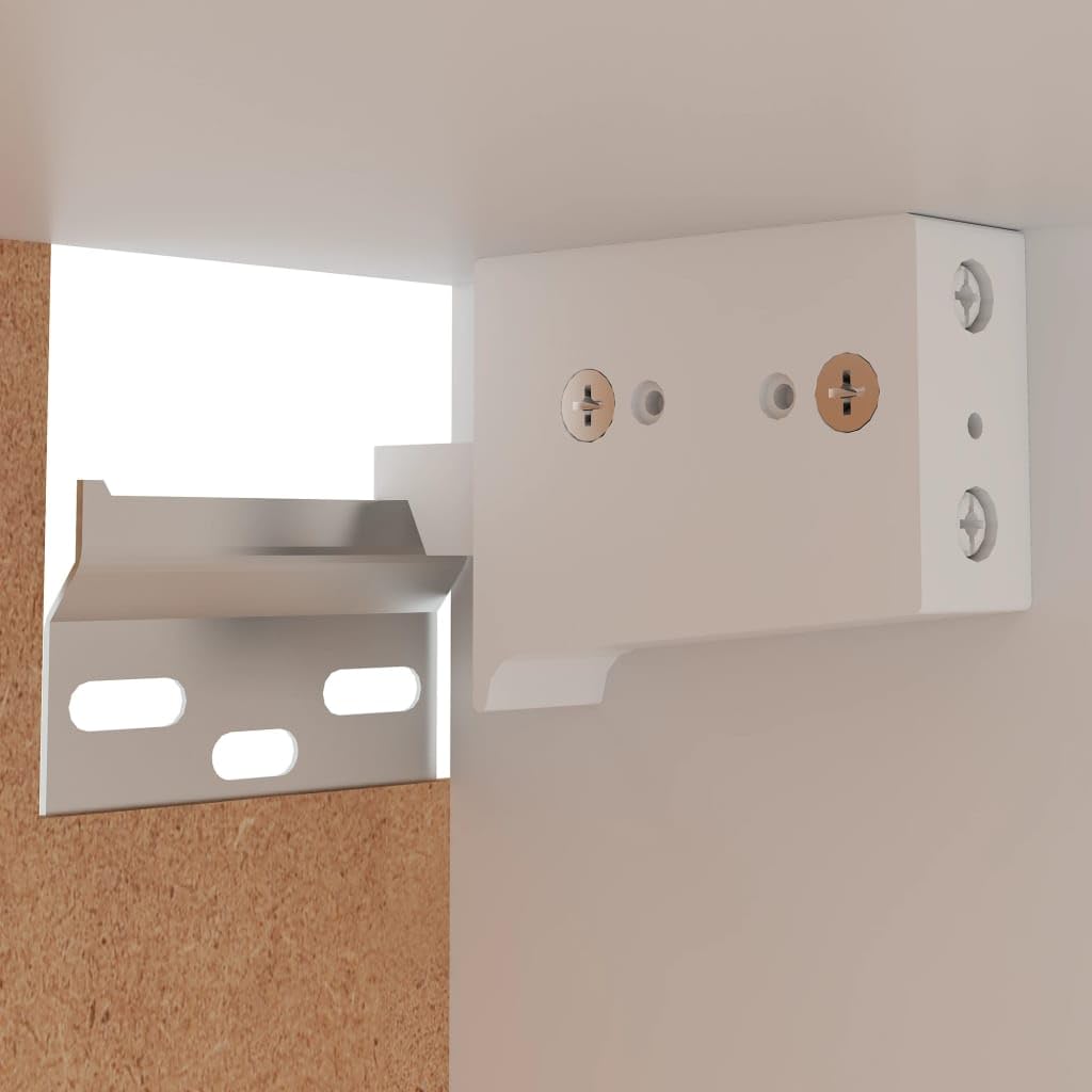 vidaXL Hängeschrank Lyon Betongrau 39,5x31x60 cm Holzwerkstoff, Küche Schrank, Einbauküche, Küchenzeile, Küchenmöbel, Oberschrank, Küchenschrank