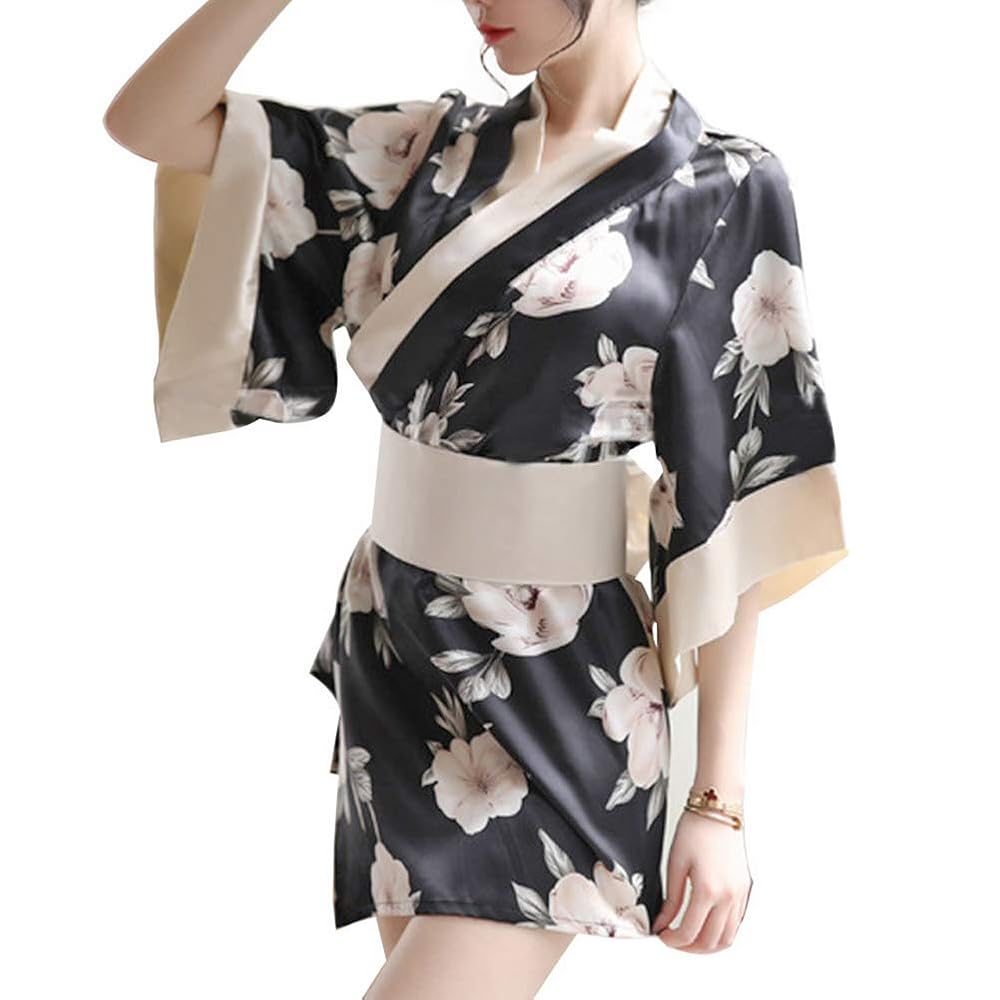 浴衣ドレス ハンドメイド パンク ゴスパンク Amazon.co.jp: レディース 花魁系 ロング 着物ドレス シフォン