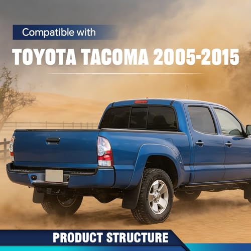 Image of PIT66 Rear Molded Mud Flaps, Compatible with Toyota Tacoma 2005-2015 2Pcs Heavy Duty Splash Guards Wheel Fender Mudguard
