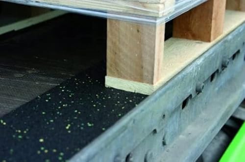 Bautenschutzmatte Gummi I Gummigranulat I Gummi Pad I Unterlage Terrasse I Rolle von 20m I Stärke 3mm (Gummi Selbstklebend, 20mx4cmx3mm)