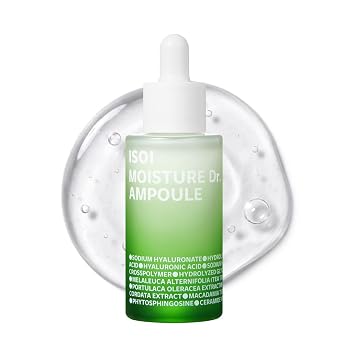 ISOI Moisture Dr. Ampoule, Deep Hydration and Barrier Repair Serum with Tea Tree Ceramide and 5 Hyaluronic Acids for Dry and Sensitive Skin, Korean Skin Care 1.35 fl.oz, 40ml