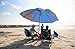 Sport-Brella Premiere UPF 50+ Umbrella Shelter for Sun and Rain Protection (8-Foot, Blue)