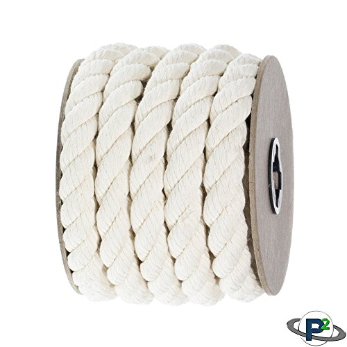 image for PARACORD PLANET Twisted 3 Strand Natural Cotton Rope Artisan Cord – 