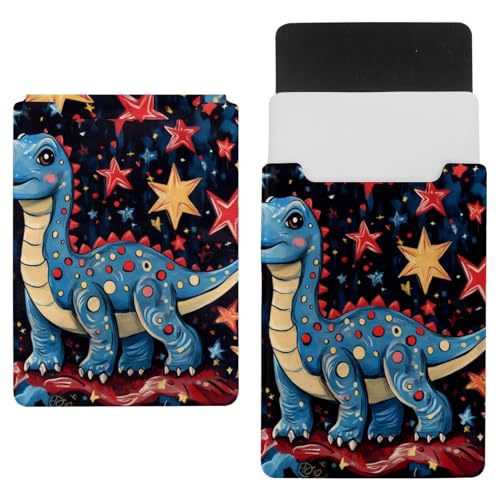 Housse pour ordinateur portable 13 x 10,2 pouces Motif dinosaure Bleu en néoprène souple
