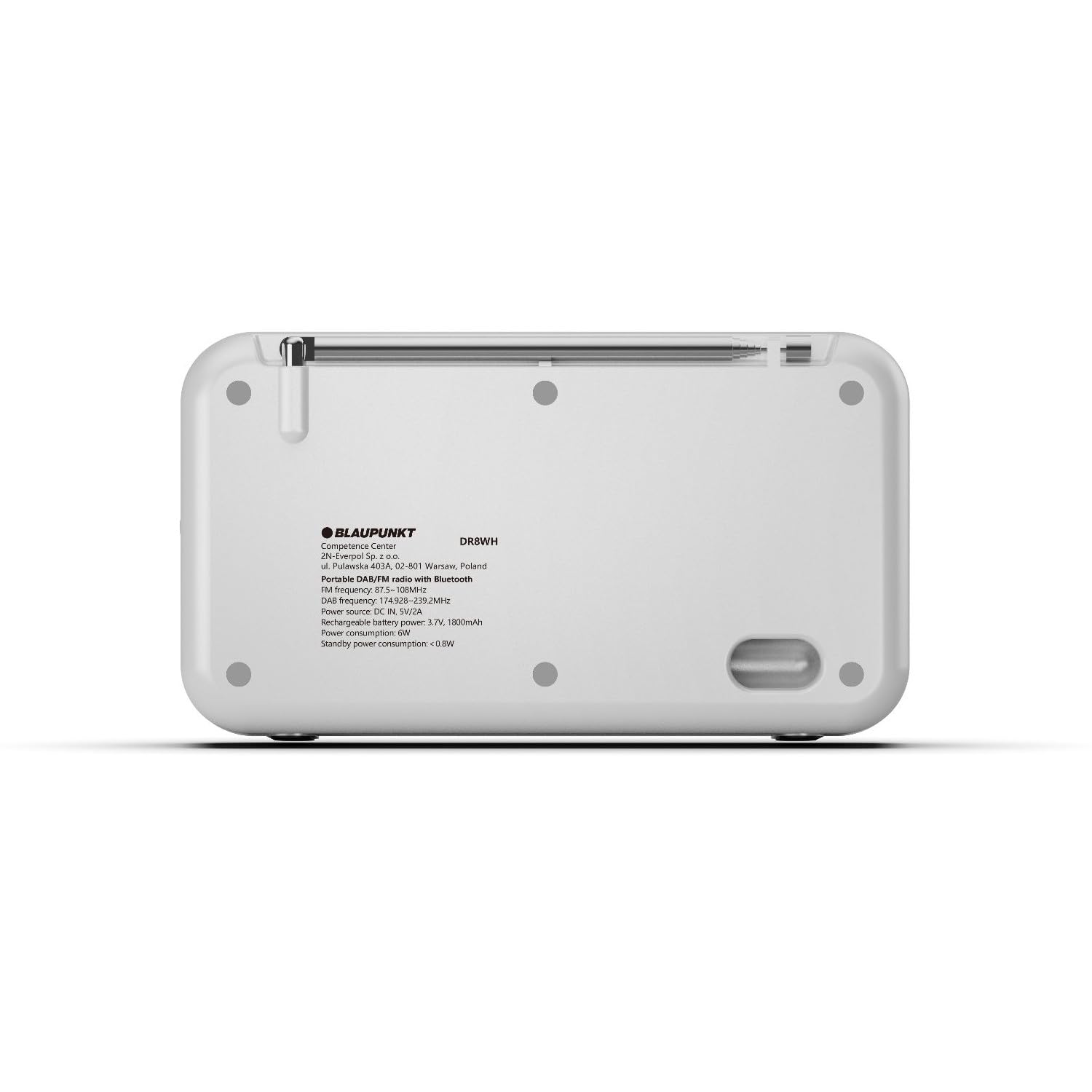 Radio portátil Blaupunkt DR8 Dab+ FM con Bluetooth | Pantalla TFT a Color | Doble Alarma | batería