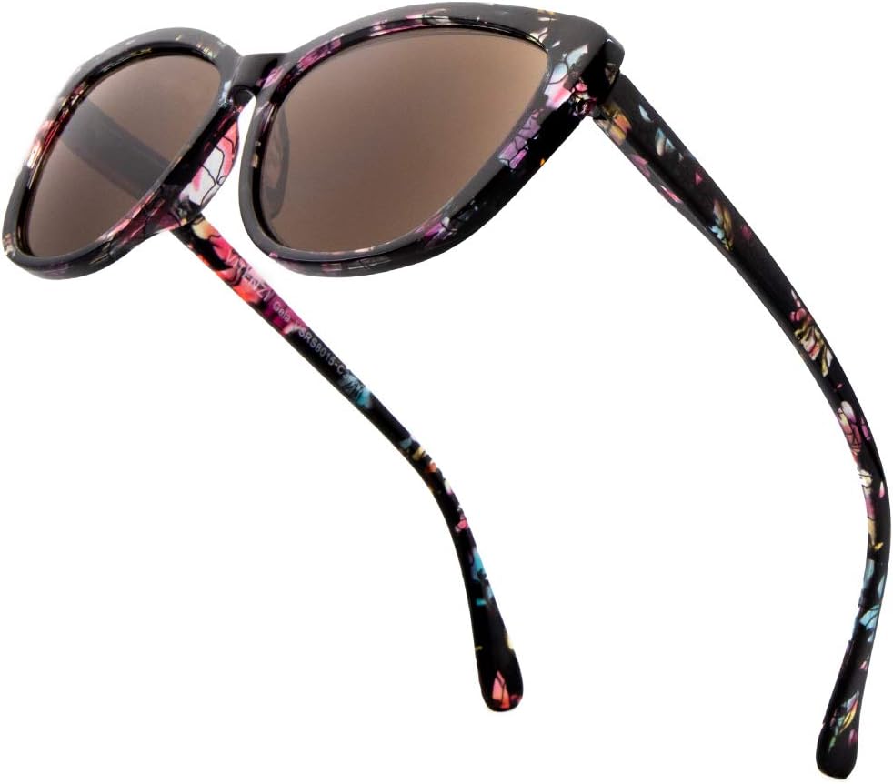 VITENZI Full Reader Sunglasses for Women Tinted Reading Sun Glasses with Built In Full Readers, Gela