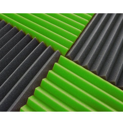 Wedge Green Charcoal 1 Inch x 12" W x12" L Acoustic Foam Panels Recording Studio Foam