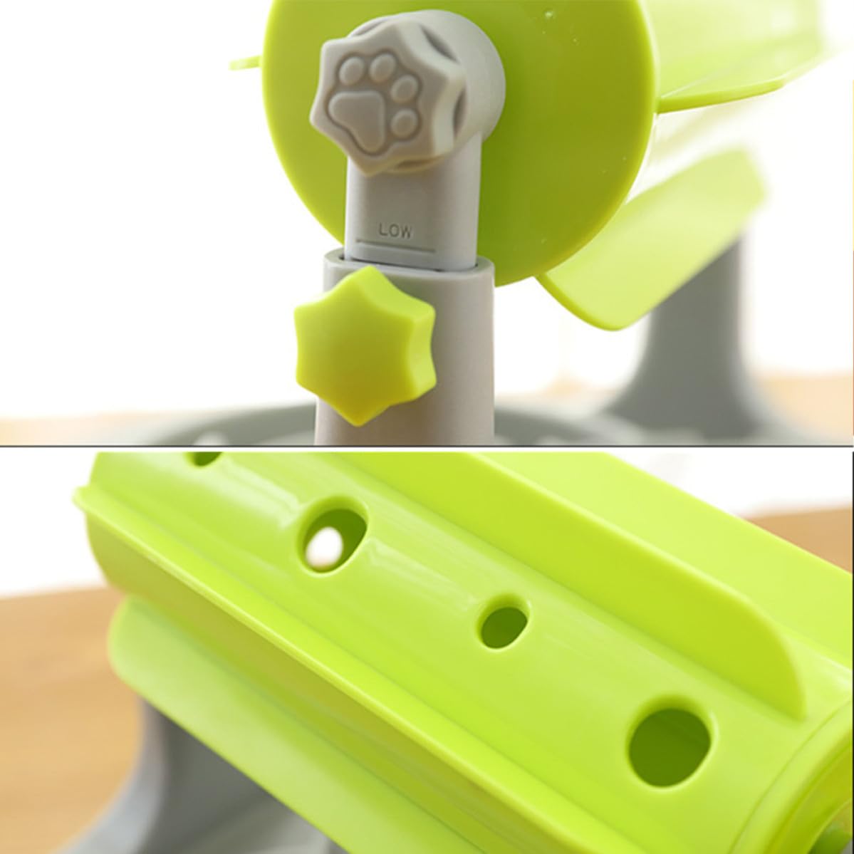VICASKY Dispenser Cibo per Cani a Tipo Tamburo in Plastica Verde, Erogatore Lento per Alimentazione Controllata e Gioco Interattivo per Animali Domestici