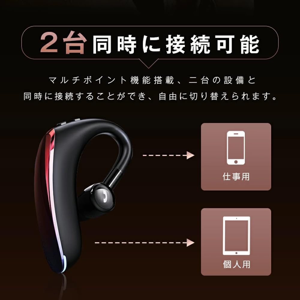 Amazon.co.jp: Bluetooth ヘッドセット 片耳 bluetooth5.4 イヤホン