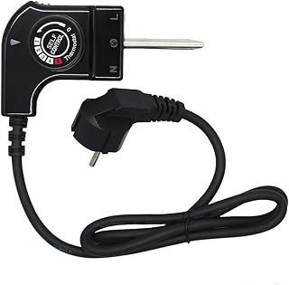 Anakel Home Cable para Plancha de Asar, Termostato para Princess, Cable con Termostato para Planchas Fagor, Jata, Princess, Solac, Magefesa... (Universal)