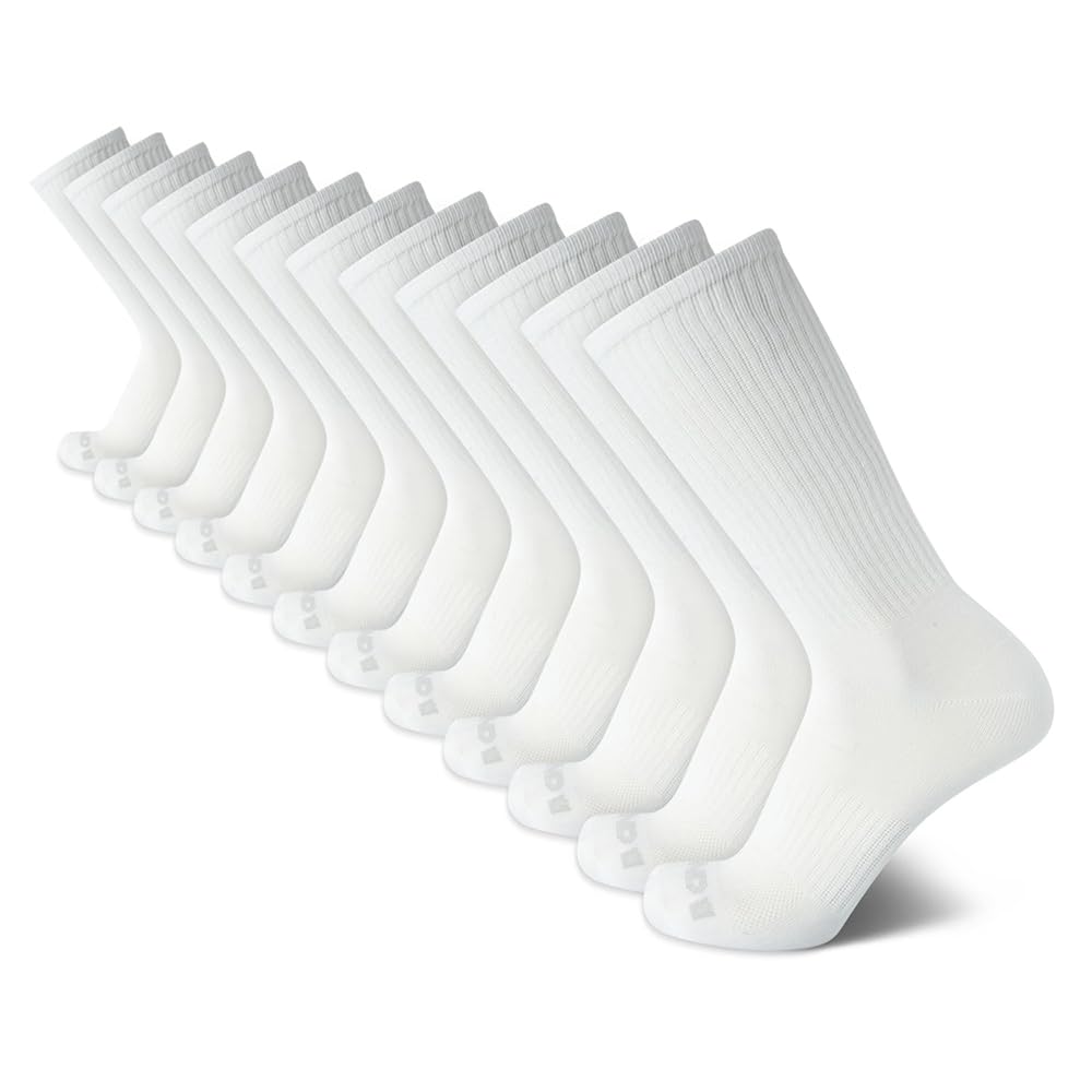 AND1 Crew-Socken für Herren, feuchtigkeitsableitend, gepolstert, atmungsaktiv, Sportsocken für Herren, Größen 39-47, 12 Stück