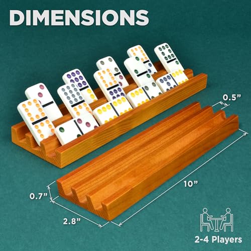 Soportes grandes para dominó Queensell con tapete Mexican Train miniatura 3