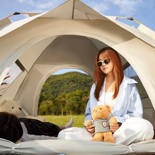 Carpa de camping automática portátil blanca grande miniatura 6