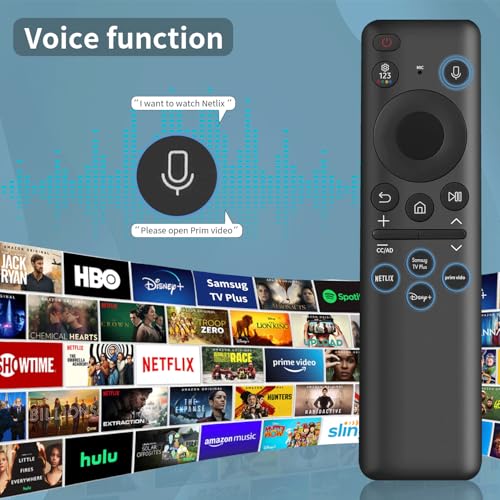 Image of 2023 BN59-01432A Solar Voice Replacement for Samsung Remote Control Smart TV with Rechargeable Solar Cell, Compatible with Samsung Neo QLED 8K HDR Ultra HD Smart TVs, VG-TM2360E