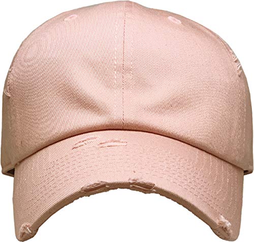Image of KBETHOS Vintage Washed Distressed Cotton Dad Hat Baseball Cap Adjustable Polo Trucker Unisex Style Headwear