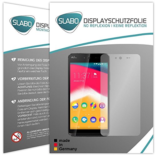 Slabo 2 x Film de Protection d'écran pour Wiko Rainbow Jam Protection écran Film No Reflexion Mat