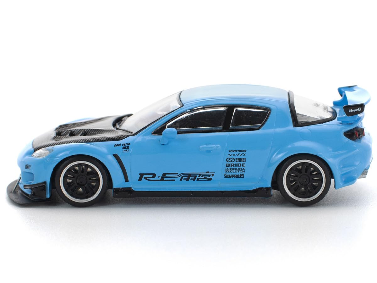 Diecast Model Car Compatible with Pop Race 1:64 Mazda RX8 RE