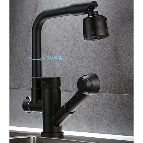 Grifo de agua potable household giratorio y grifos de cocina con rociador extraíble 6