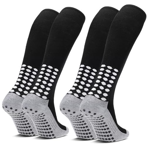 Ultrafun 2 Pairs Grip Soccer Socks Non Slip Knee High Compression Soccer Football Socks...