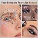 NOOEPC Face Gems and Pearls for Makeup, Face Jewels for Women Rhinestones Bedazzling Kit Nail Gems,Rave Accessories for Women Hair Gems Rhinestones with Quick Dry Makeup Glue